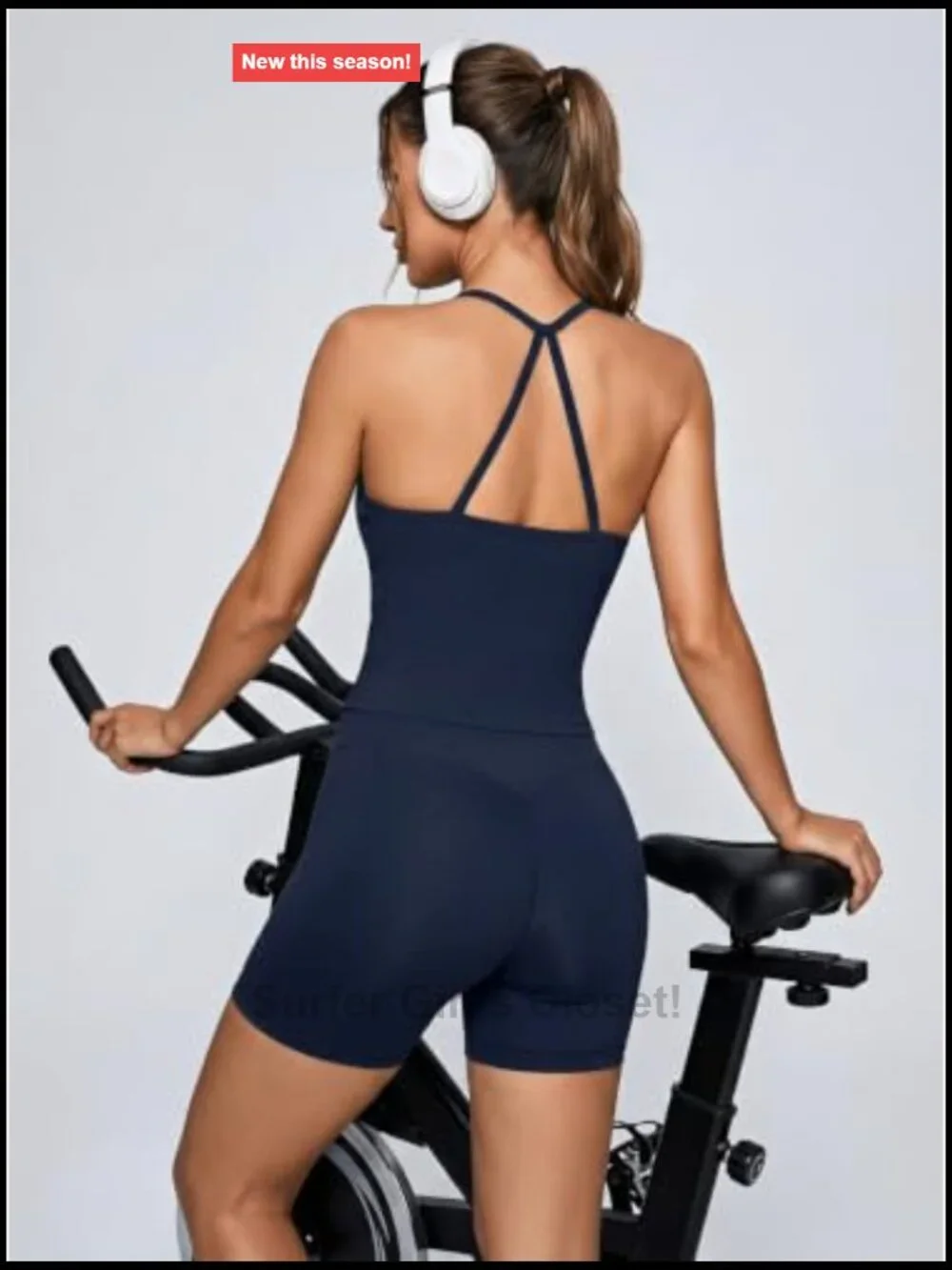 Buttery Soft 2 Piece Workout Set Padded Tank Top and High Waist Biker Shorts